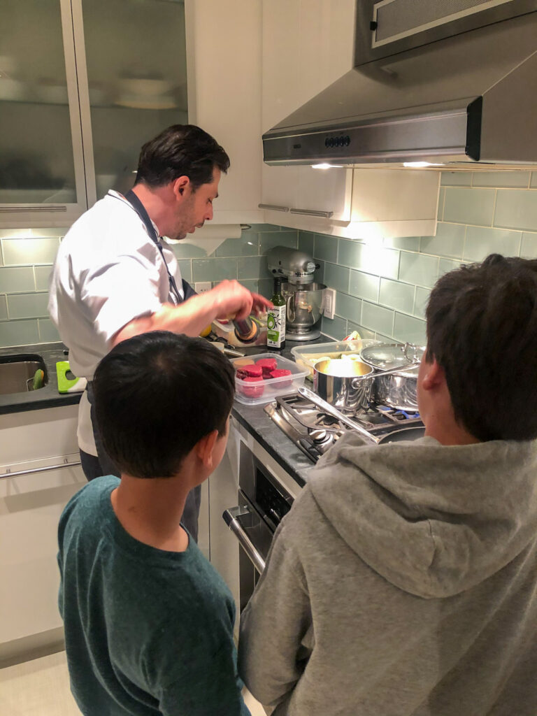 Private Chef Yllan in New York cooking Family Friendly Dinner